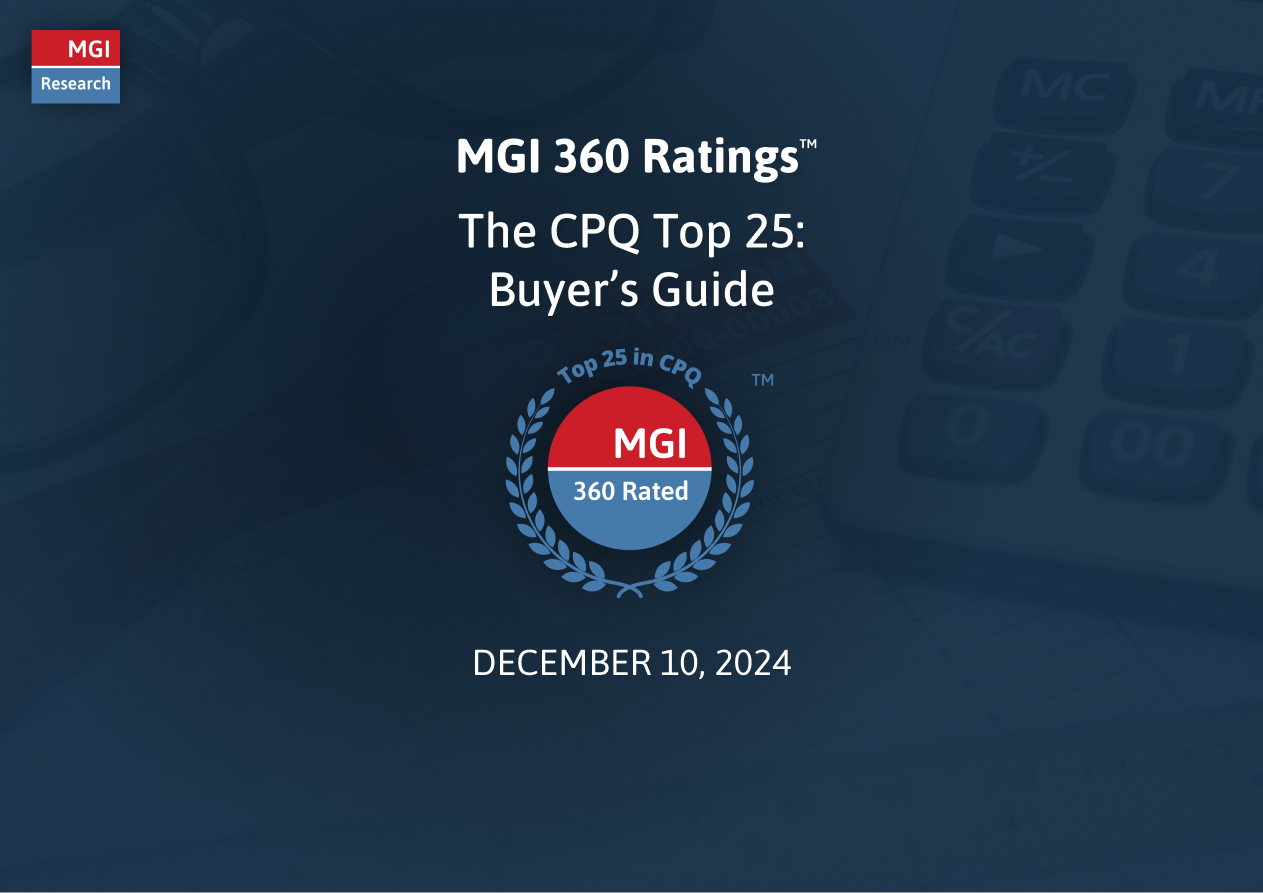 Cover page for The CPQ Top 25 Buyer's Guide, a guide to the Configure Price Quote software market